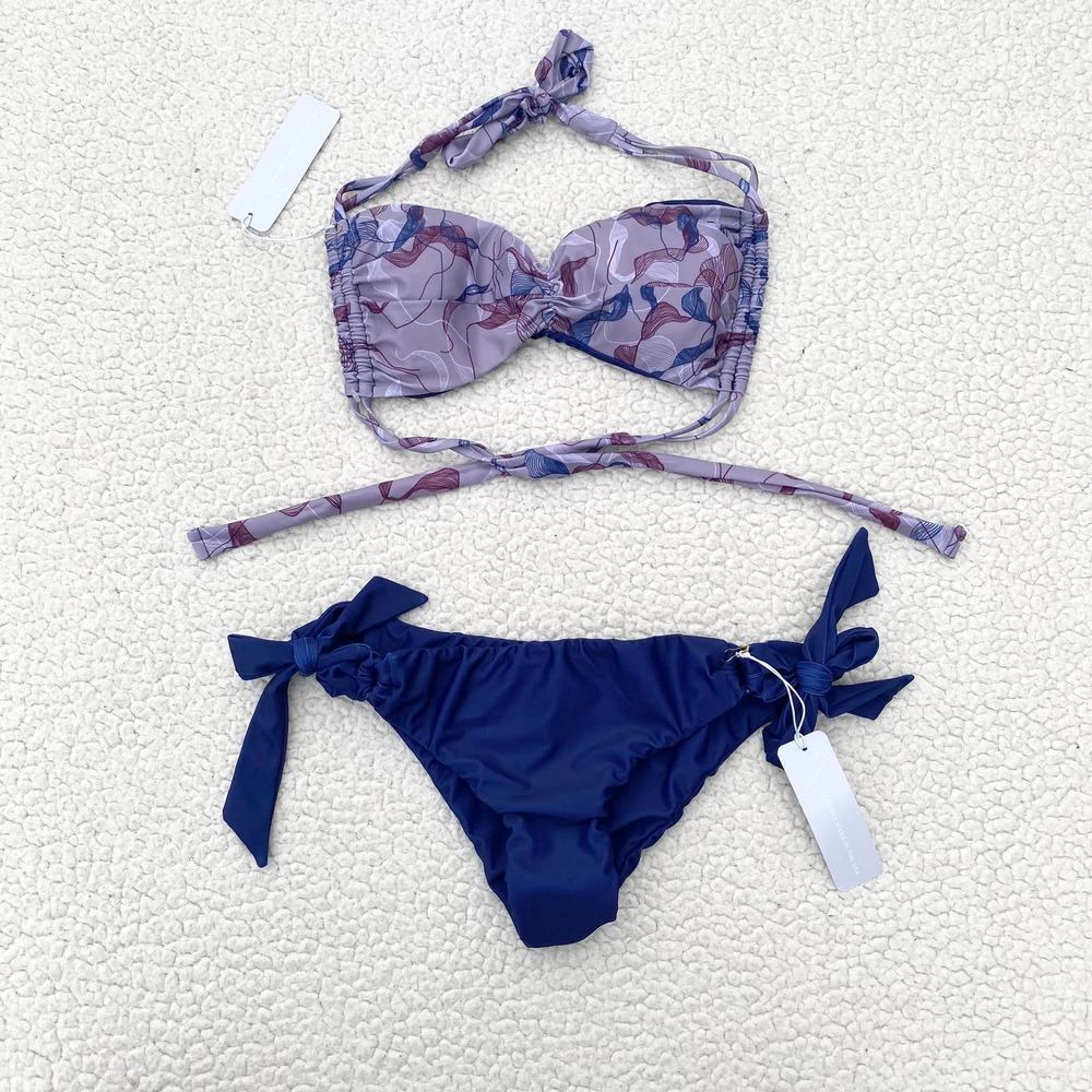 Stria Blue Purple Bikini Set NWT